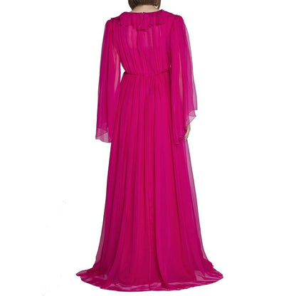 Multicolor Silk Casual Dress