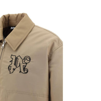 Beige Polyamide Bomber