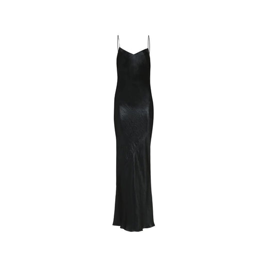 Black Acetate Casual Dress