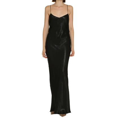 Black Acetate Casual Dress