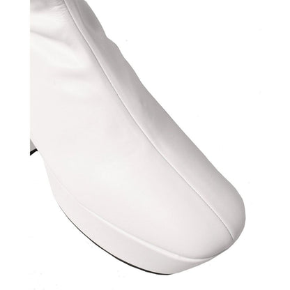 White Polyethylene Lace-Up Boots
