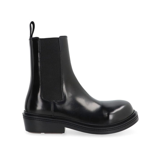 Black Calfskin Ankle Boots