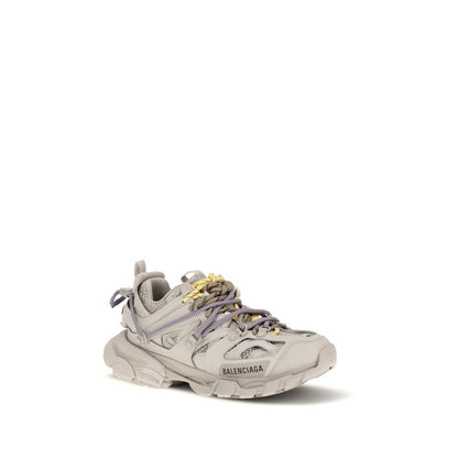 Gray Polyester Athletic Sneakers