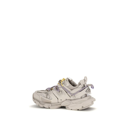 Gray Polyester Athletic Sneakers