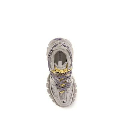 Gray Polyester Athletic Sneakers