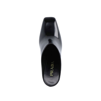 Black Calfskin Mules