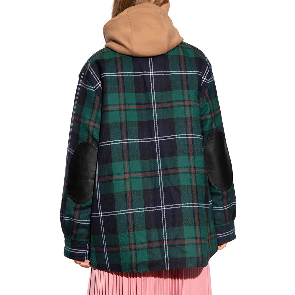 Bicolor Wool Biker Jacket
