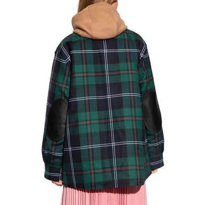 Bicolor Wool Biker Jacket