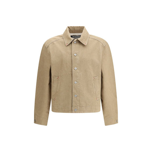Beige Cotton Denim Jacket