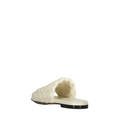 White Lamb Leather Mules