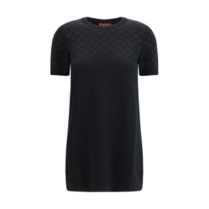 Black Wool Oves Aries Casual Dress