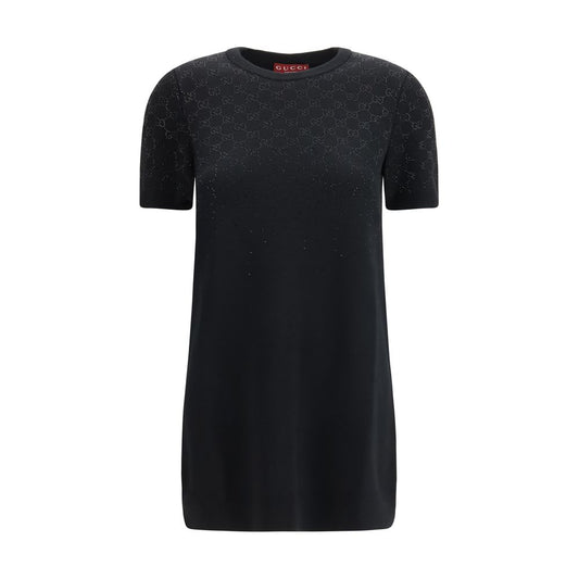 Black Wool Oves Aries Casual Dress
