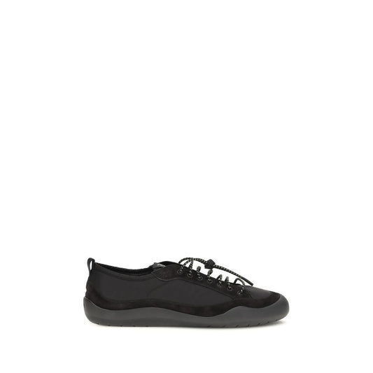 Black Fabric Athletic Sneakers