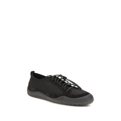 Black Fabric Athletic Sneakers