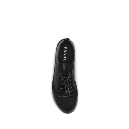Black Fabric Athletic Sneakers