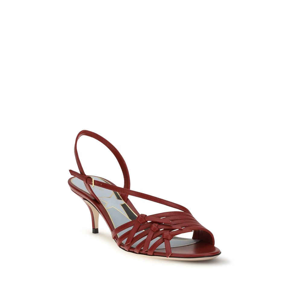 Multicolor Goatskin Strap-On Sandals