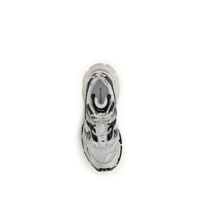 Gray Polyethylene Athletic Sneakers