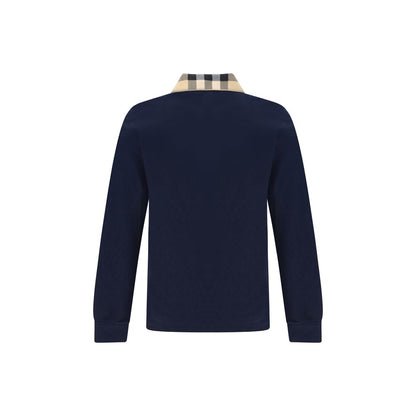 Blue Cotton Polo Shirt