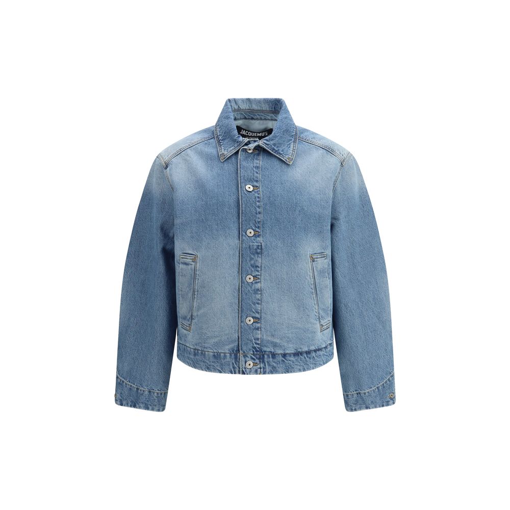Blue Polyamide Denim Jacket