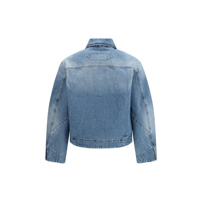 Blue Polyamide Denim Jacket