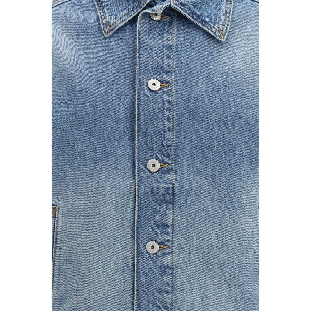 Blue Polyamide Denim Jacket