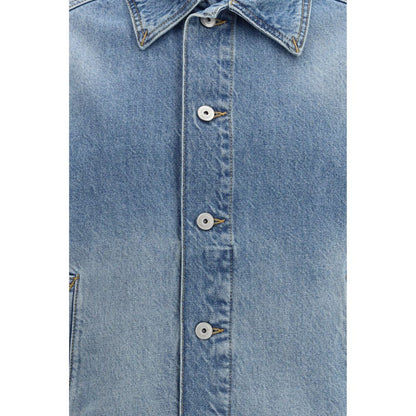 Blue Polyamide Denim Jacket