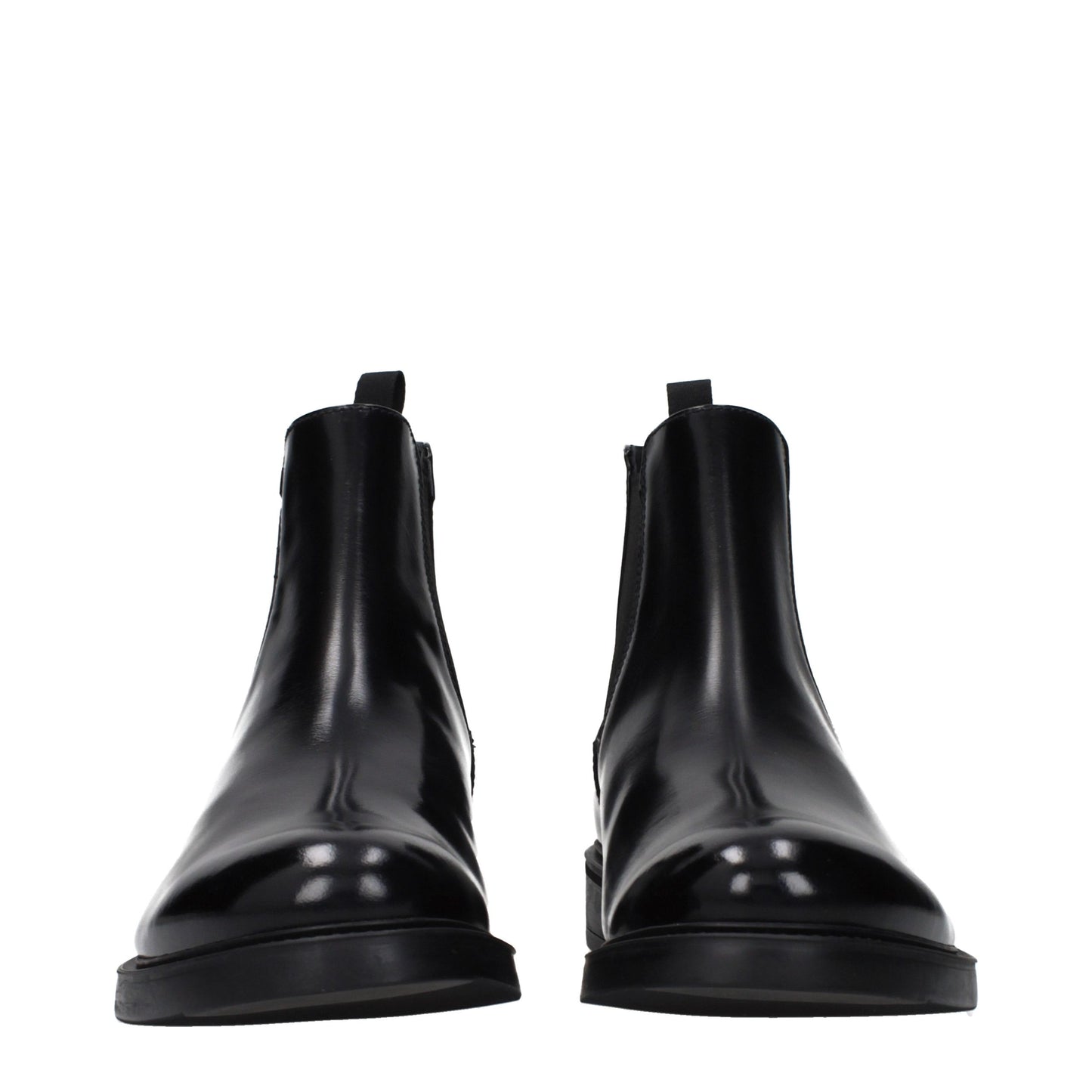 Black Leather Ankle Boots