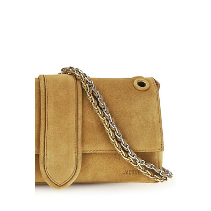 Beige Calf Leather Bos Taurus Shoulder Bag