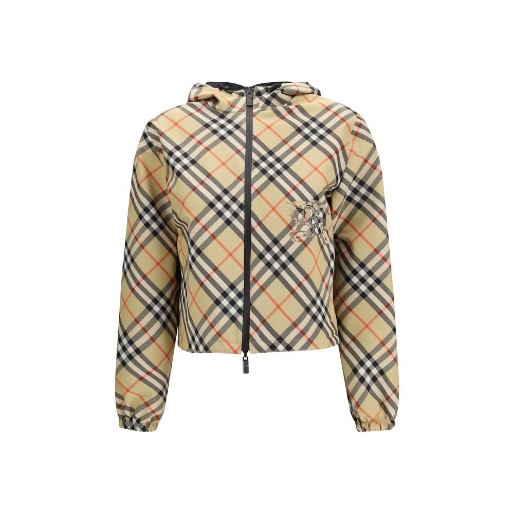 Beige Polyester Full-Length Jacket