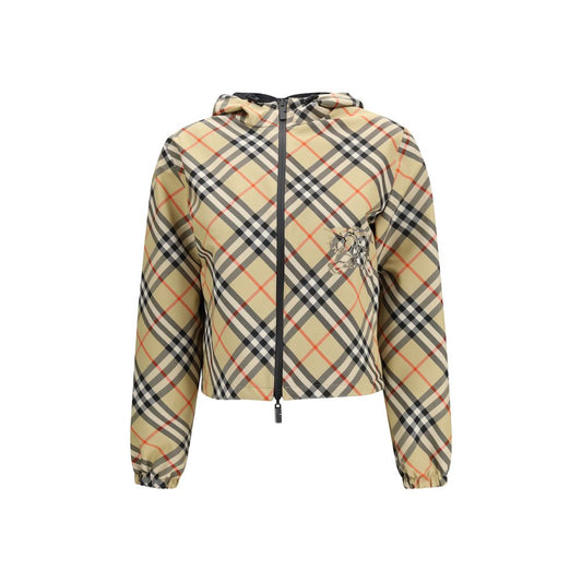 Beige Polyester Full-Length Jacket