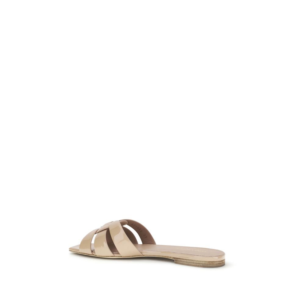 Multicolor Calf Leather Bos Taurus Flat Sandals