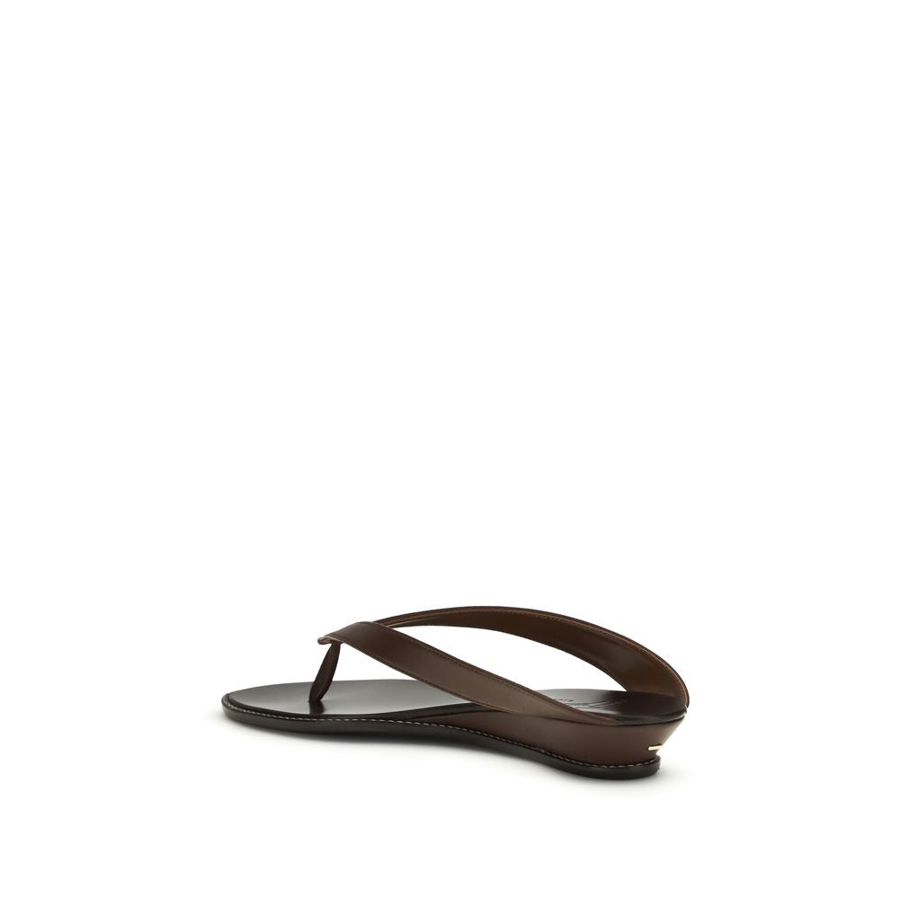 Brown Calf Leather Bos Taurus Platform Sandals