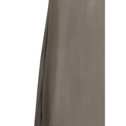 Gray Silk Casual Dress