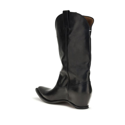Black Calf Leather Bos Taurus Boots