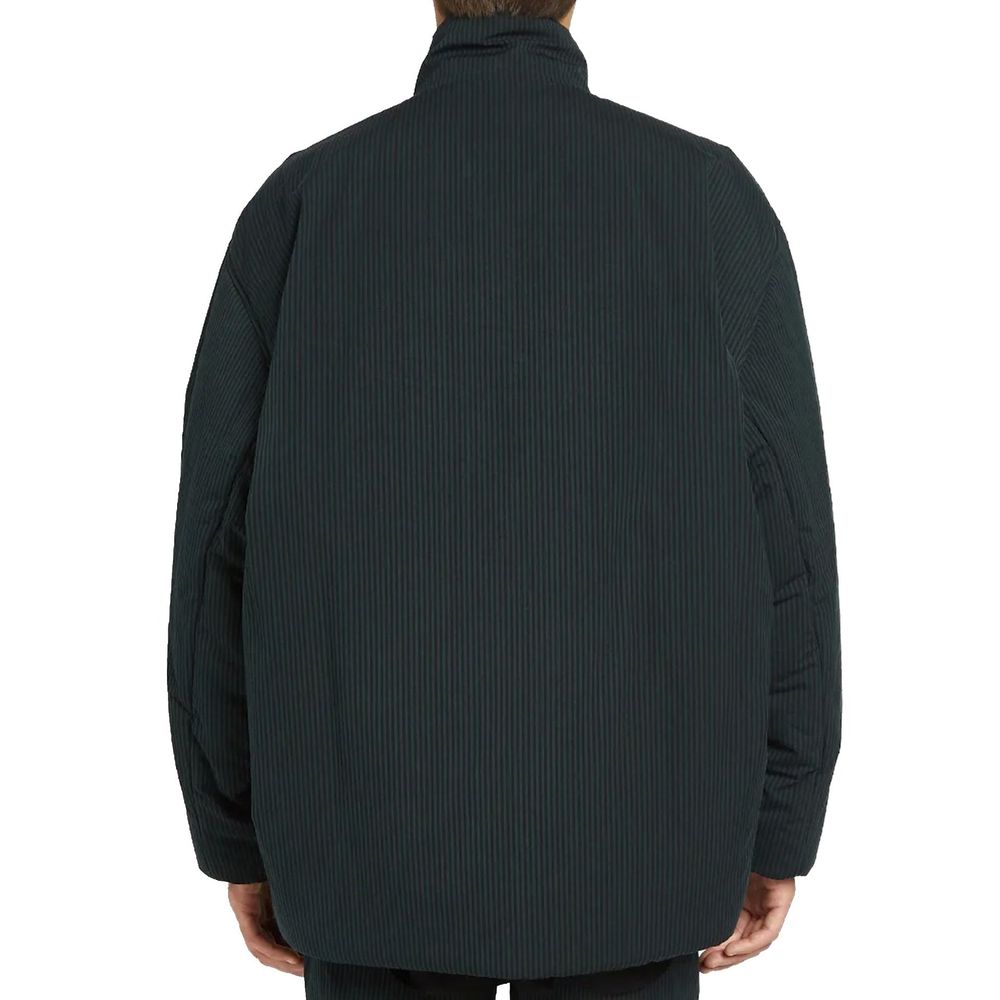 Black Cotton Full-Length Jacket