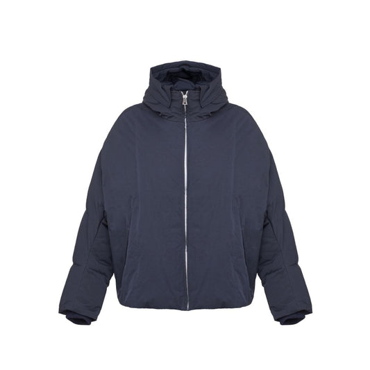 Blue Polyamide Full-Length Jacket
