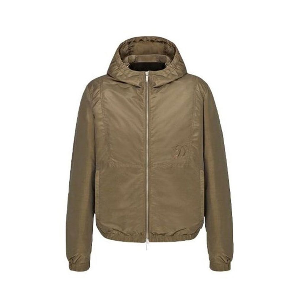 Bicolor Polyamide Full-Length Jacket