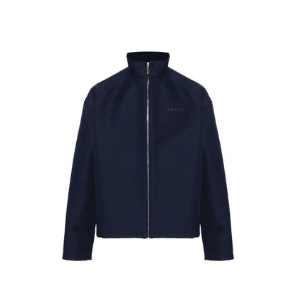 Blue Marabou Full-Length Jacket