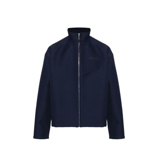 Blue Marabou Full-Length Jacket