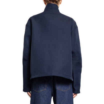 Blue Marabou Full-Length Jacket