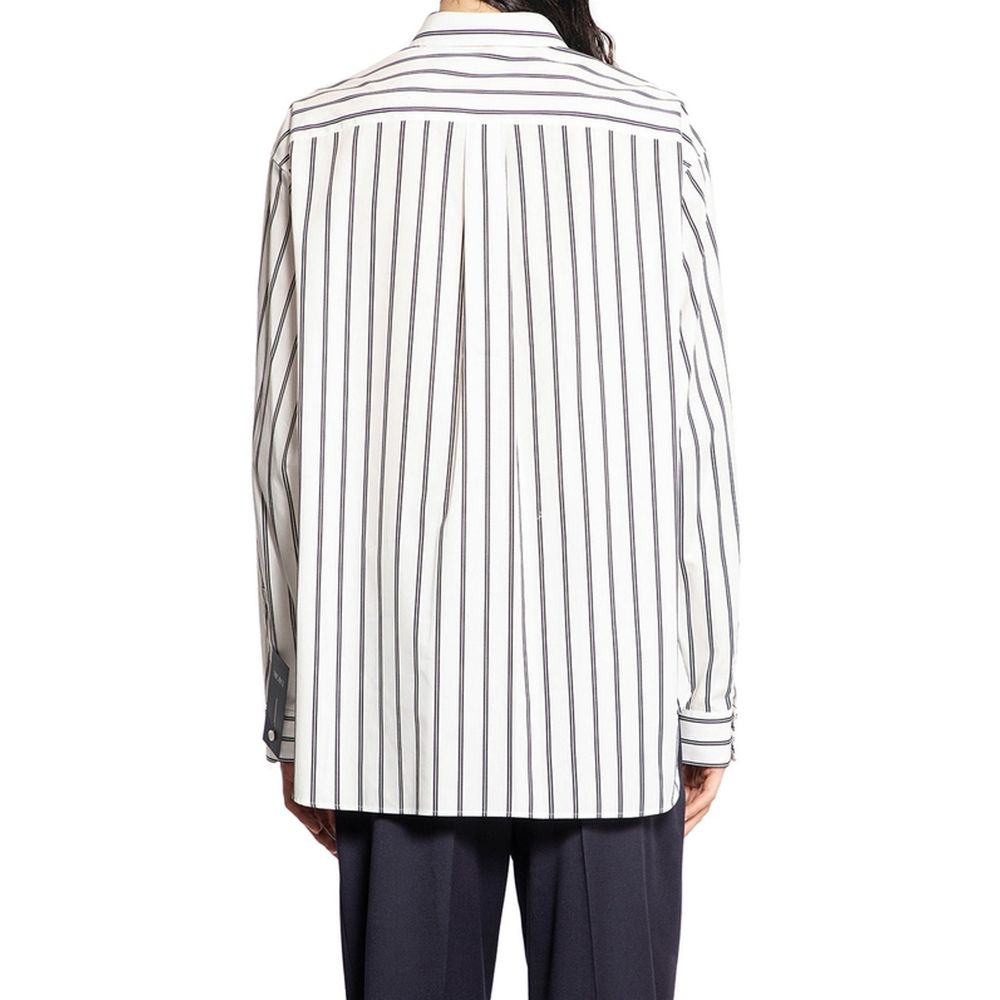 White Cotton Pattern Shirt