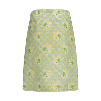 Multicolor Silk Midi Skirt