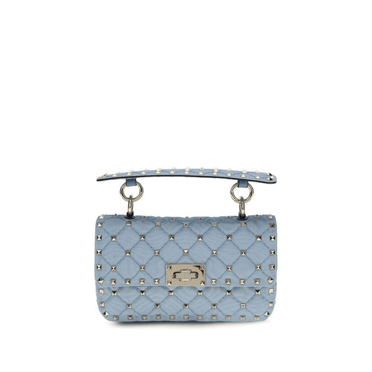 Blue Viscose Shoulder Bag