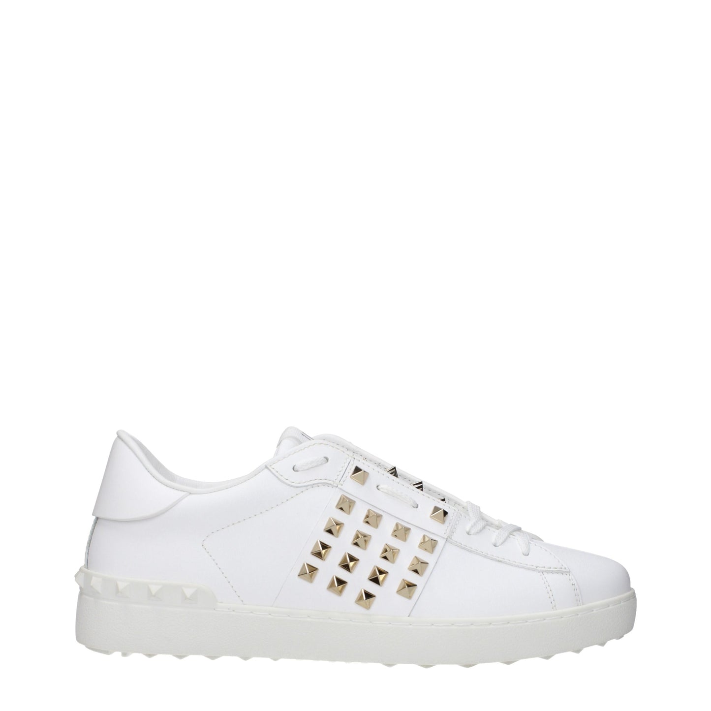 White Leather Low Top Sneakers