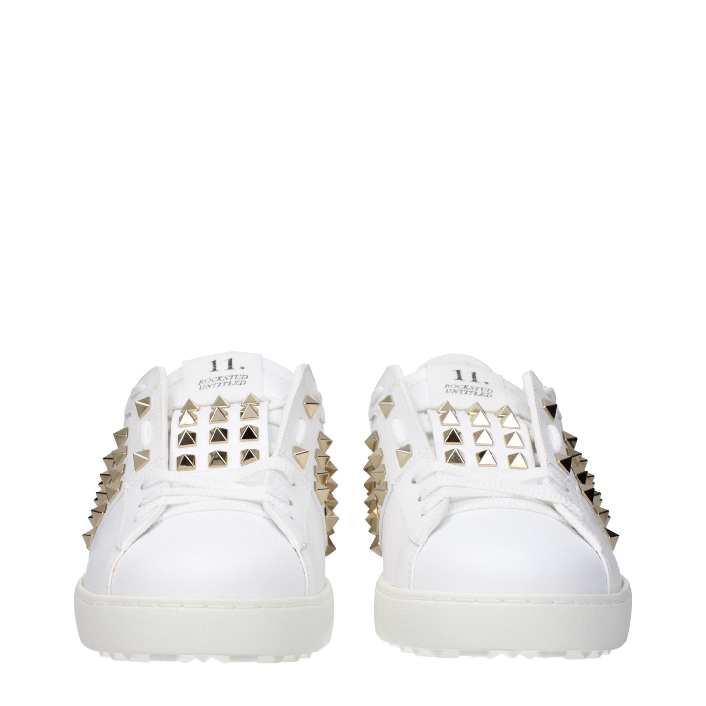 White Leather Low Top Sneakers