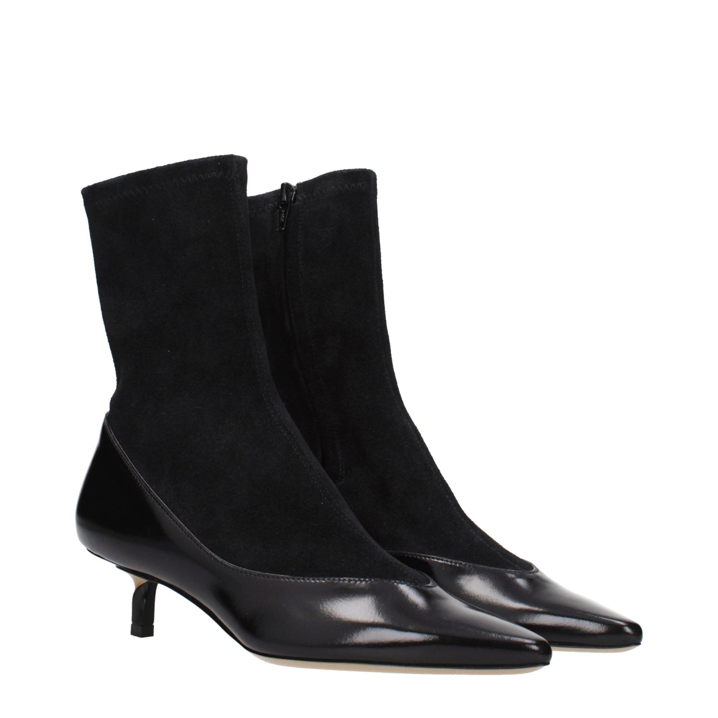 Black Leather Ankle Boots