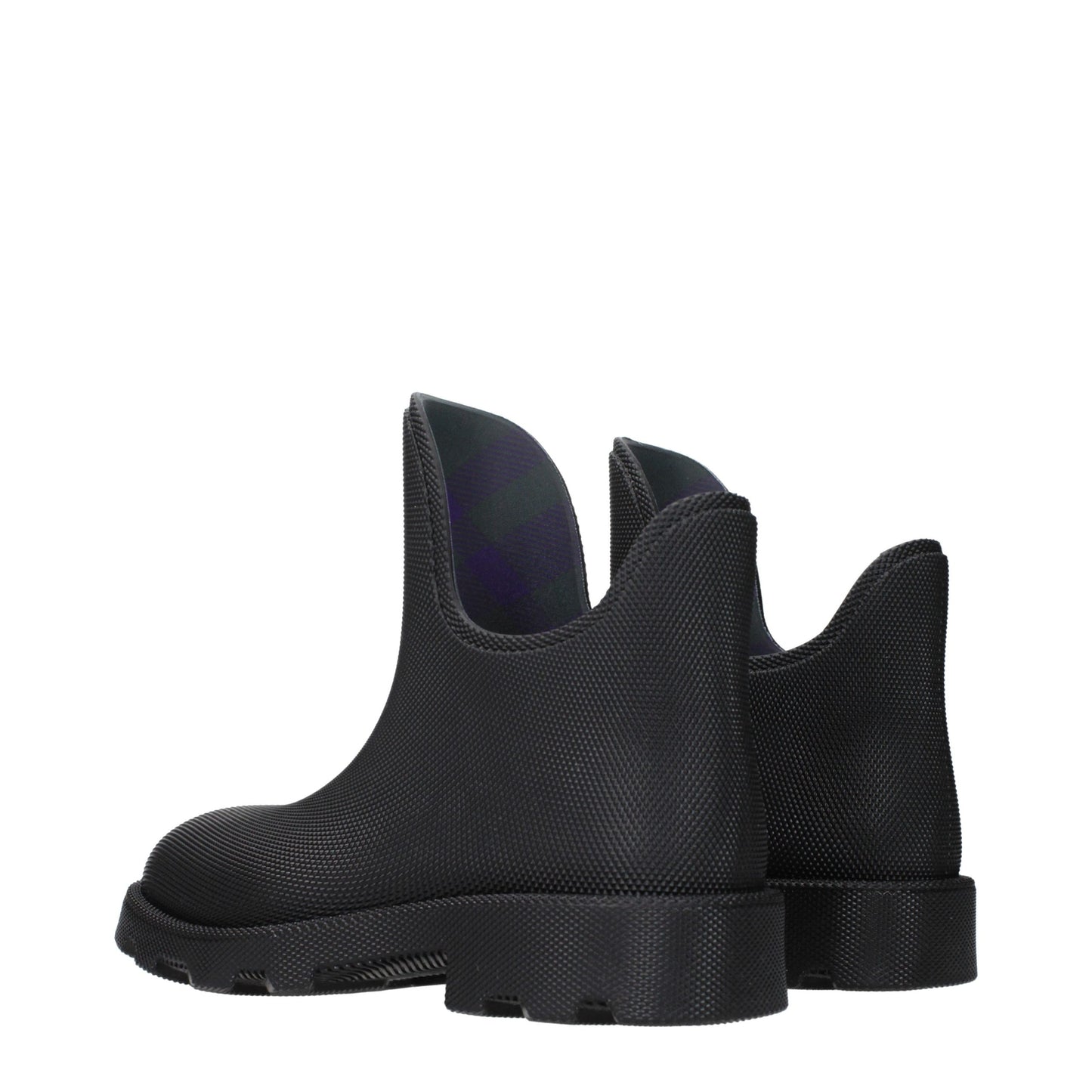 Black Cotton Ankle Boots