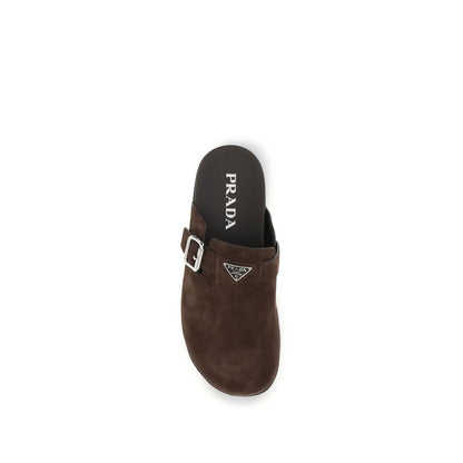 Brown Calf Leather Bos Taurus Mules