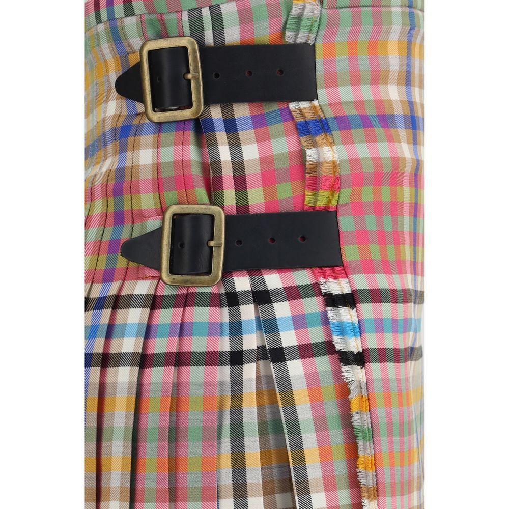 Multicolor Wool Oves Aries Mini Skirt