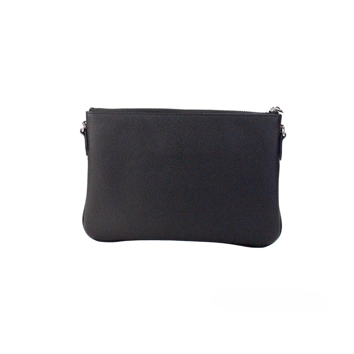 Burberry Peyton Monogram Black Leather Pouch Crossbody Bag Purse